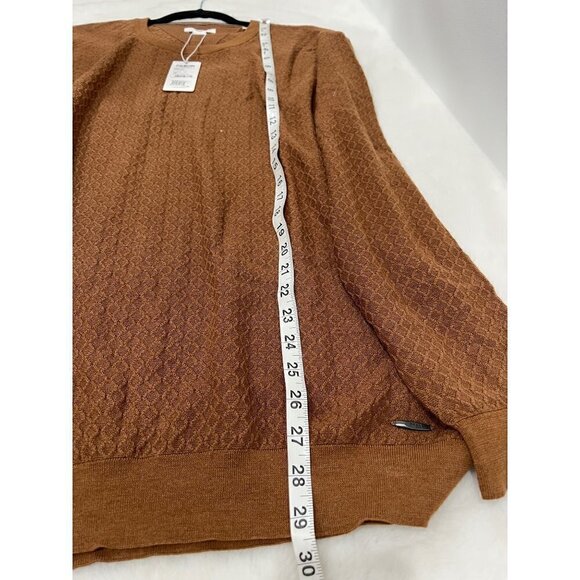 NWT BRAX FEEL GOOD Size 2XL Rick Crewneck Sweater Diamond Knit Merino/Silk - Picture 4 of 11